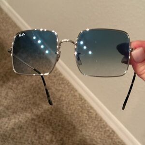 1974 Ray-Ban Square Sunglasses with Silver Frame